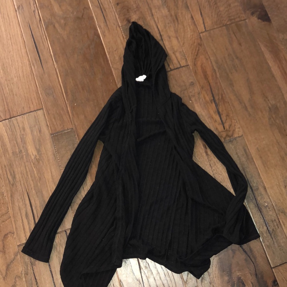 Black hooded Cardigan